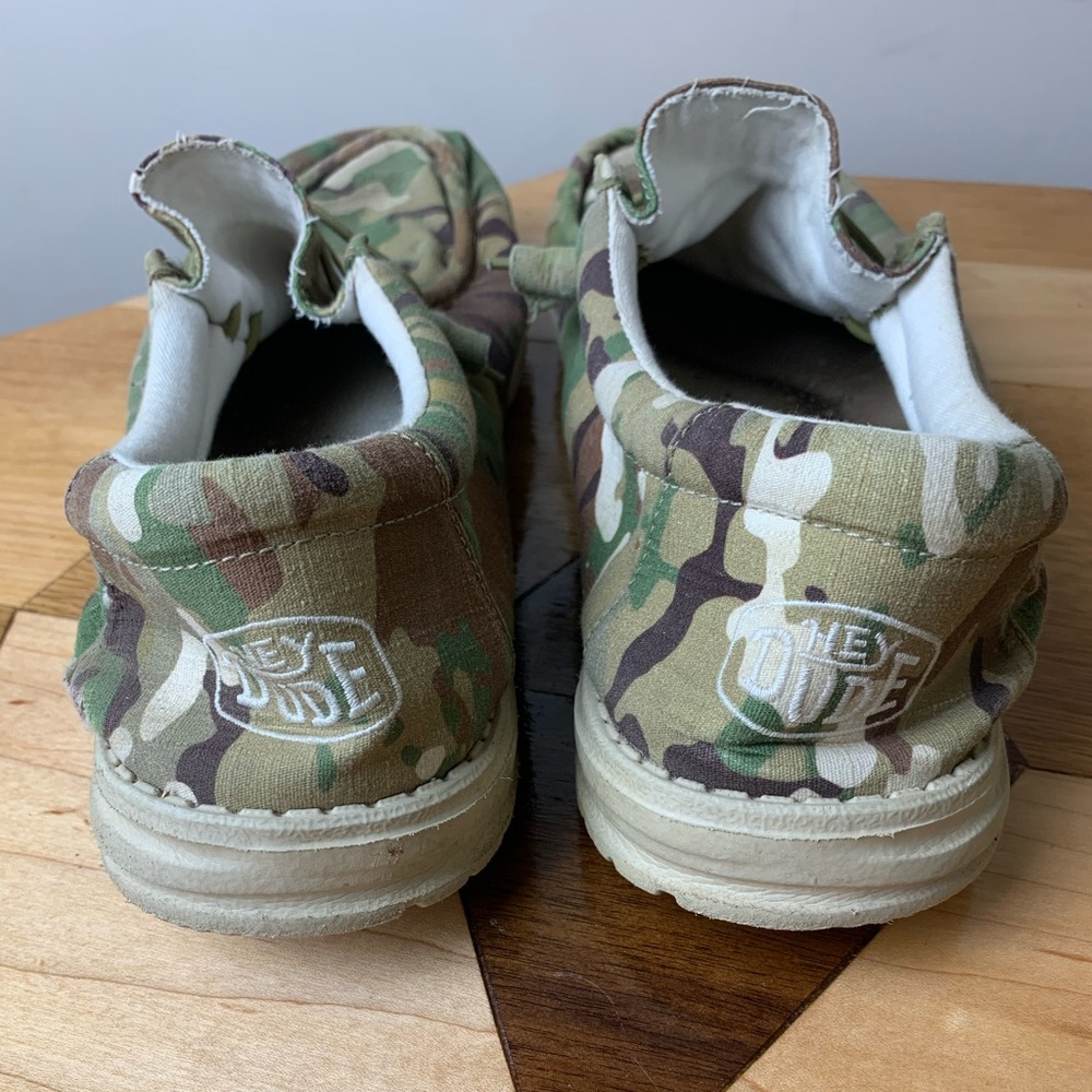 Men’s Wally Camouflage Multi Camo Hey Dude shoes casual slip on size 12 - Picture 4 of 8